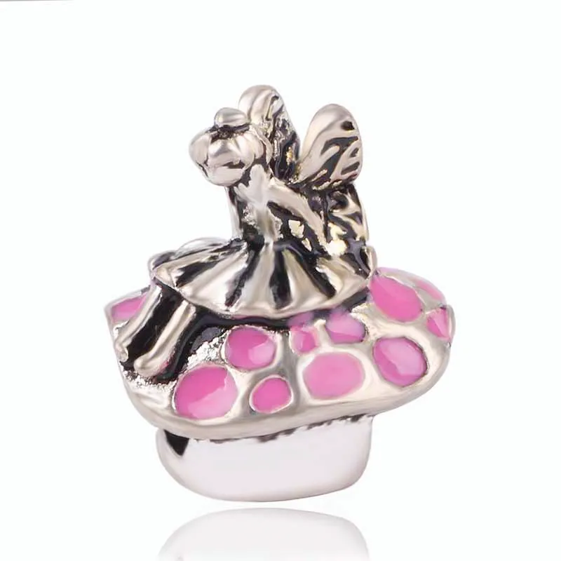 C200 AIFEILI Fit Pandora Серебро 925 Микки браслет розовый шарик ожерелье оригинальная Подвеска подарок цвет Мода синий для женщин G - Цвет: C200