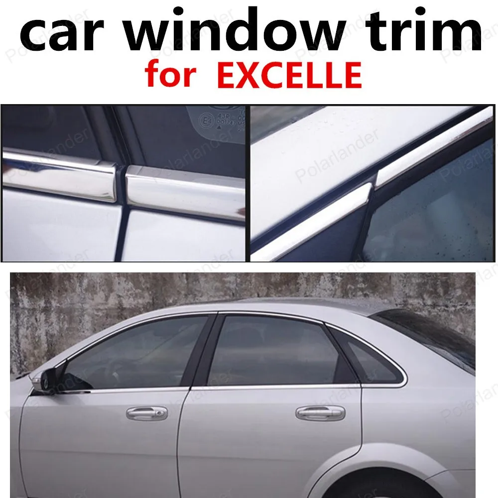 

hot sell Stainless Steel Protector Window Frame Trim without column For Buick Excelle Car Styling