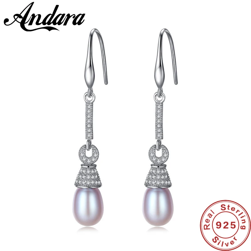 

Серьги-подвески женские из серебра 925 пробы, 3 цвета