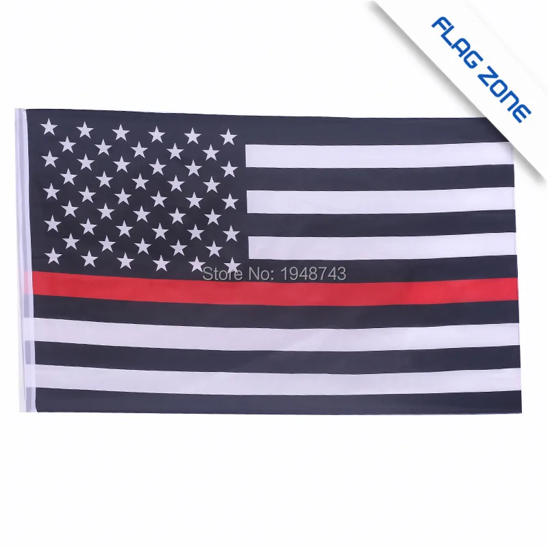 Флаги BlueLine usa Police тонкие синие лески 3 на 5 футов черные красные с латунными