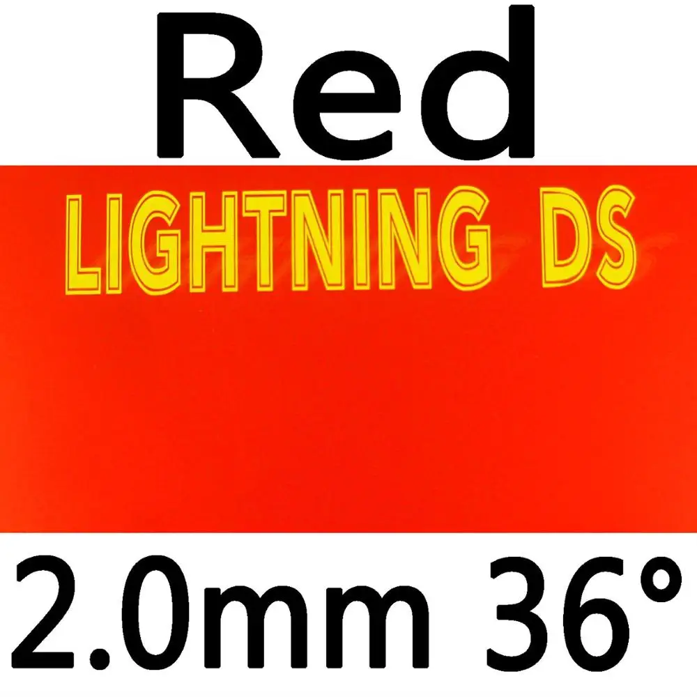 red 2.0mm H36 61 second Lightning DS NON-TACKY Pips-в настольный теннис пинг-понг резиновый с губкой для combe ракетки для пинг-понга - Цвет: red 2.0mm H36