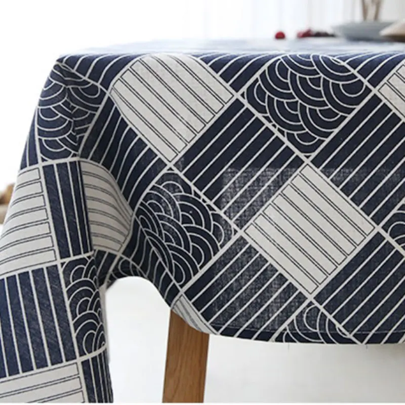 Водостойкая прямоугольная скатерть из хлопка и льна скатерти для украшения