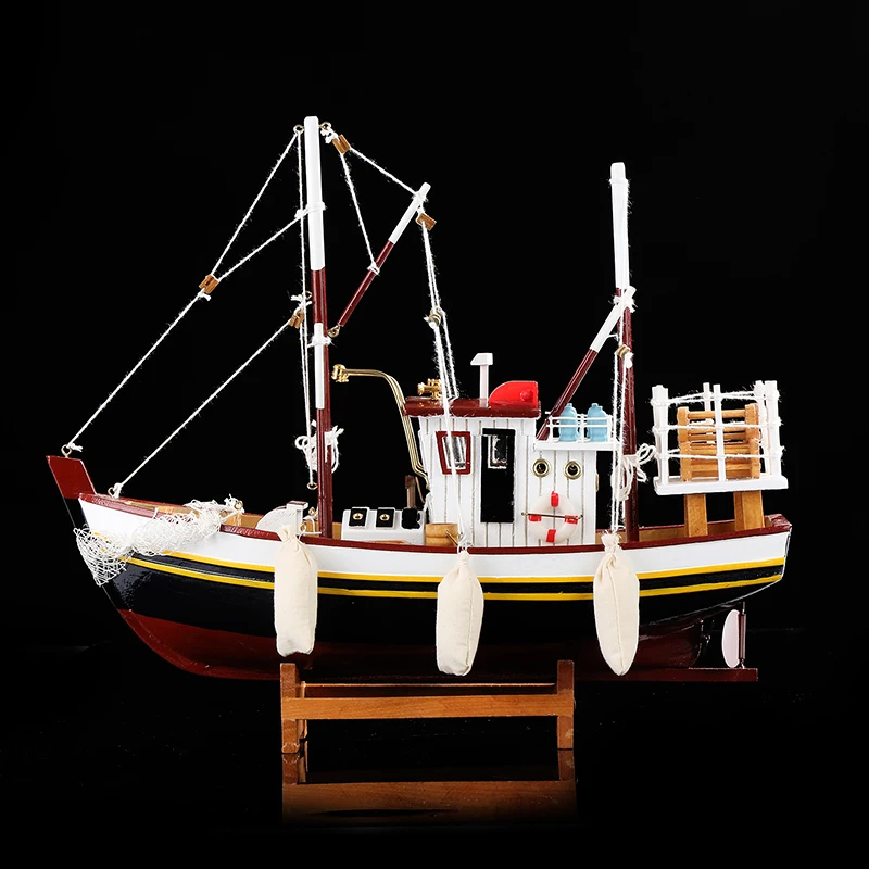Изысканная деревянная рыболовная миниатюрная морская лодка масштабная модель