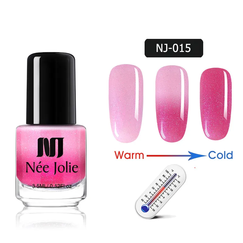 3.5ml - NJ-015 NEE JOLIE 3,5 мл температурный меняющий цвет термальный лак для ногтей блестящий эффект Быстросохнущий маникюрный лак градиентный лак для ногтей - Цвет: 3.5ml - NJ-015