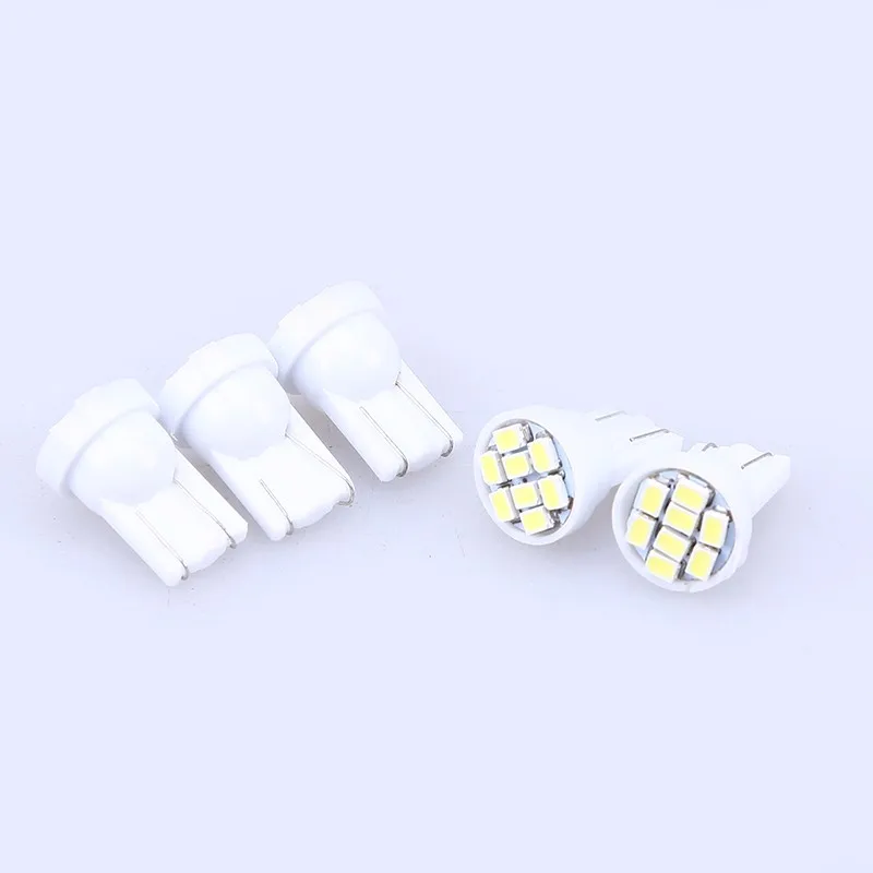 POSSBAY 5 шт. 8SMD 1206 куполообразный индекс Автомобильный светодиодный светильник Клин для лампочек белый свет DC12V интерьер Liciense пластина карта света