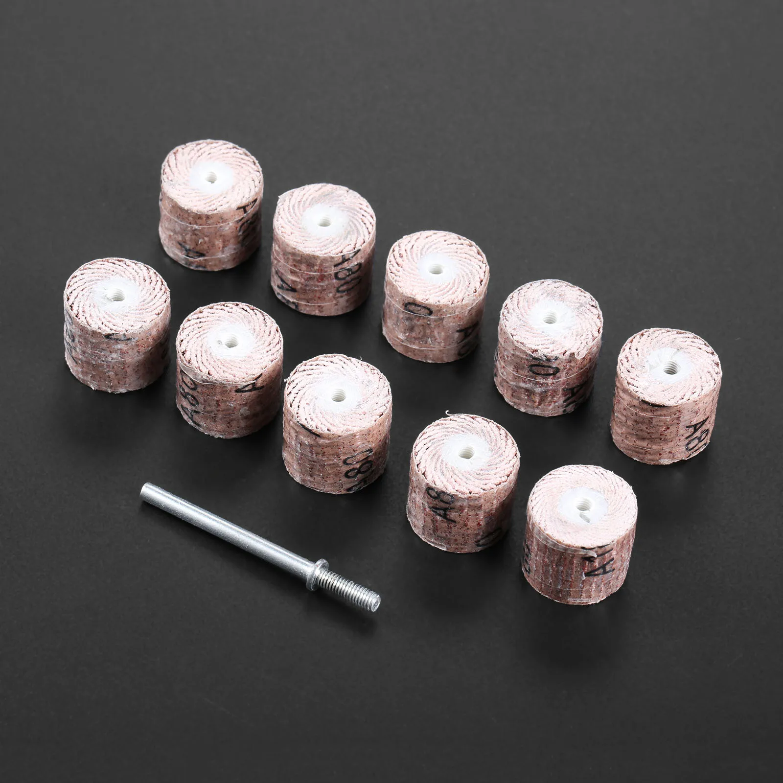 DRELD 10Pcs Dremel Accessories 80-Grit Sanding Flap Wheel Sander Disc Grinding Grinder Rotary Tools 15*13*3mm | Инструменты