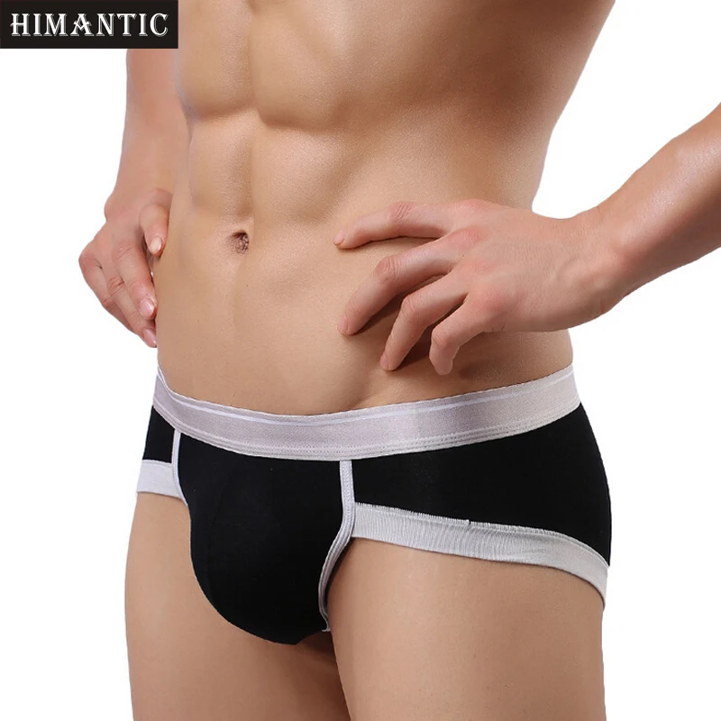 Модные пикантные Для мужчин белье Cueca сексуальные шорты Однотонная повседневная