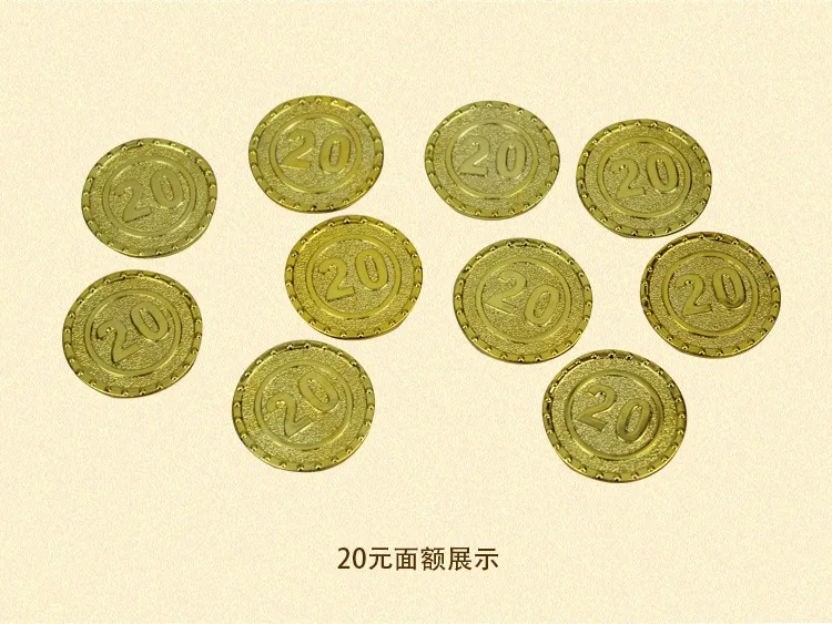 Пластиковые Золотые сокровища в виде монет математическая игрушка Расчётная