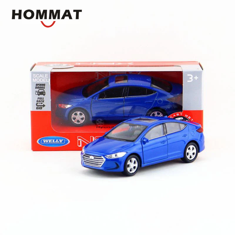 HOMMAT имитация 1:36 hyundai Elantra литая модель игрушечного автомобиля Модель автомобиля литая металлическая коллекция подарок детям оттягивать назад синий