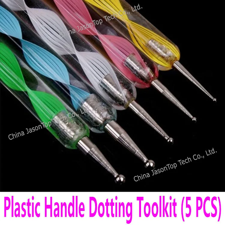 1 комплект 5 шт. инструмент для заточки ногтей ручка точечного маникюра украшения