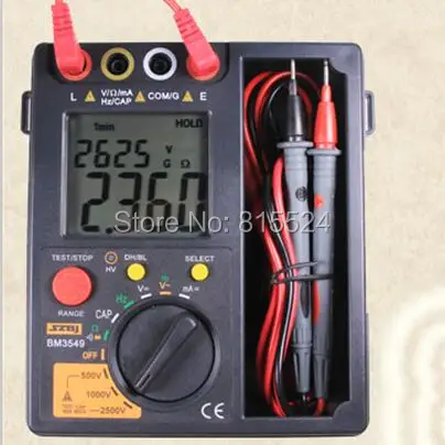 BM3549 Megger тест Megohmmeter цифровой измеритель сопротивления изоляции Профессиональный
