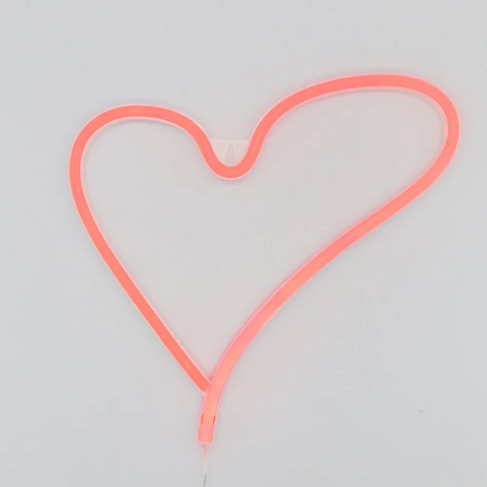 TONGER Neon Night Light Heart AA Battery / USB Operated Lighting For Holiday Party KTV Bar Art Decoration Led | Лампы и освещение