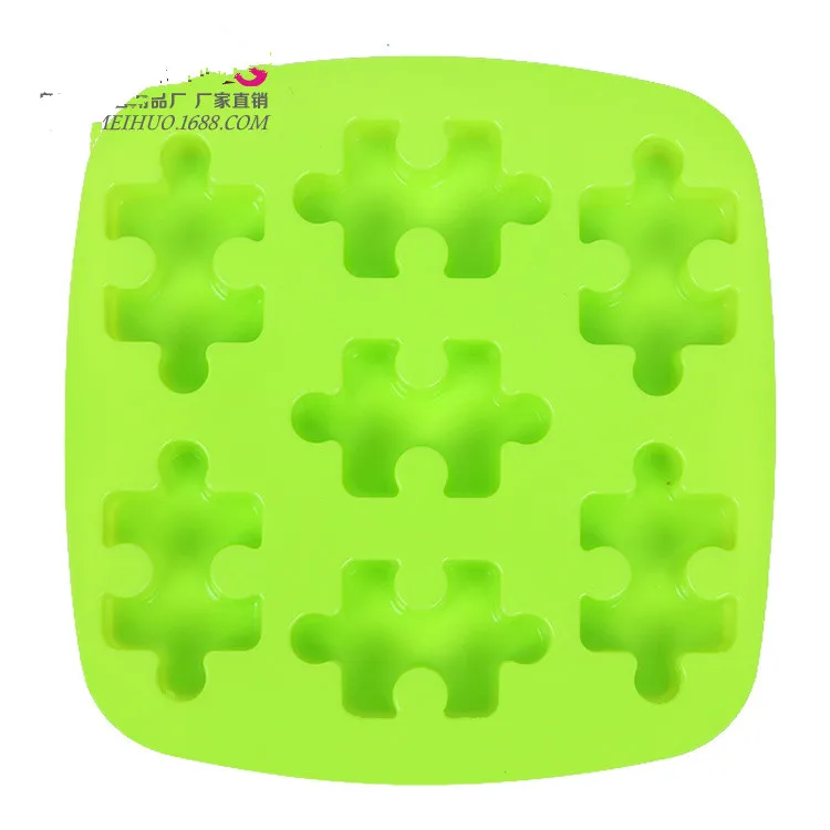 Nice Puzzles Shape Silicone Cake Mold 7-Cavity Cookies Chocolate Jelly Bakeware Christmas Gift Random Color | Дом и сад