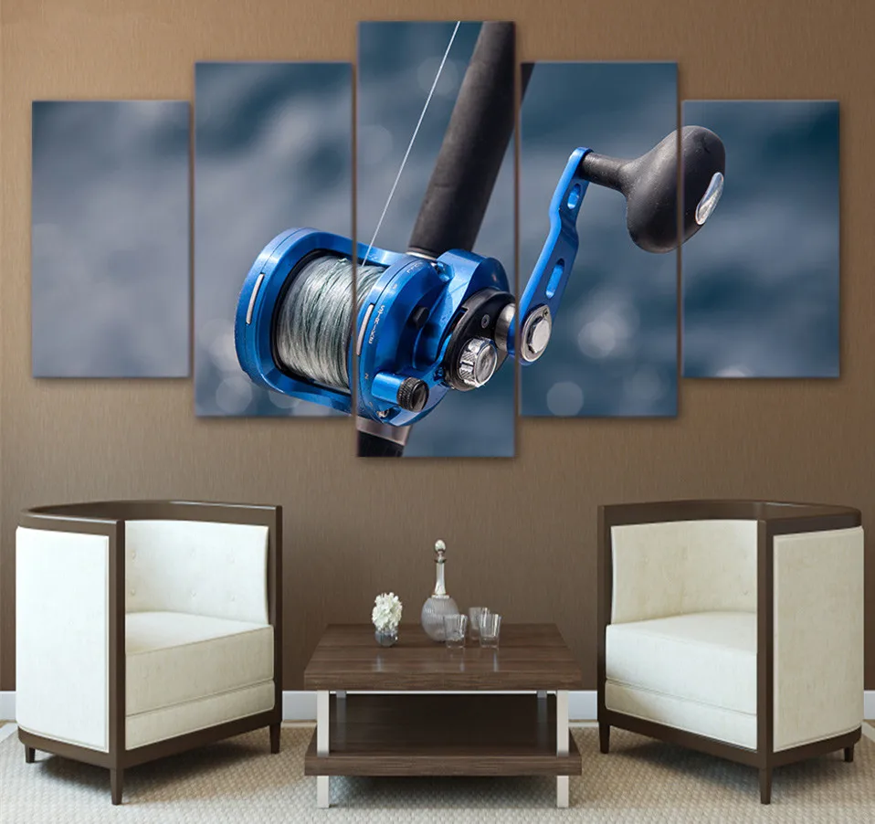 HD с 5 шт. печать плакатов искусства фотографии стены Удочка на море Парусная