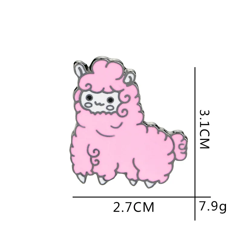 Новинка креативная простая Милая ягненка Альпака интересные шины для одежды