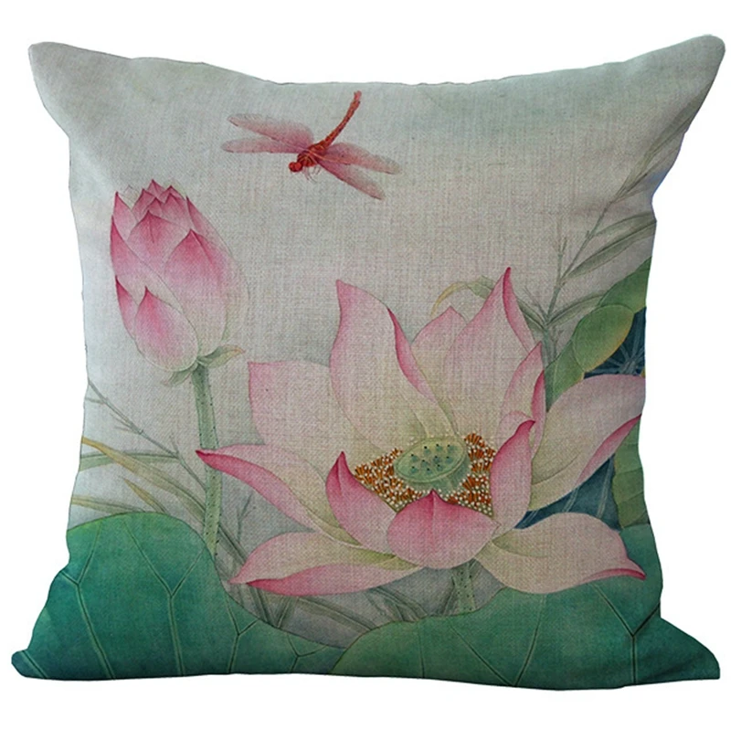Оптовая продажа цена Lotus серии картина сиденья подушки декоративные домашний
