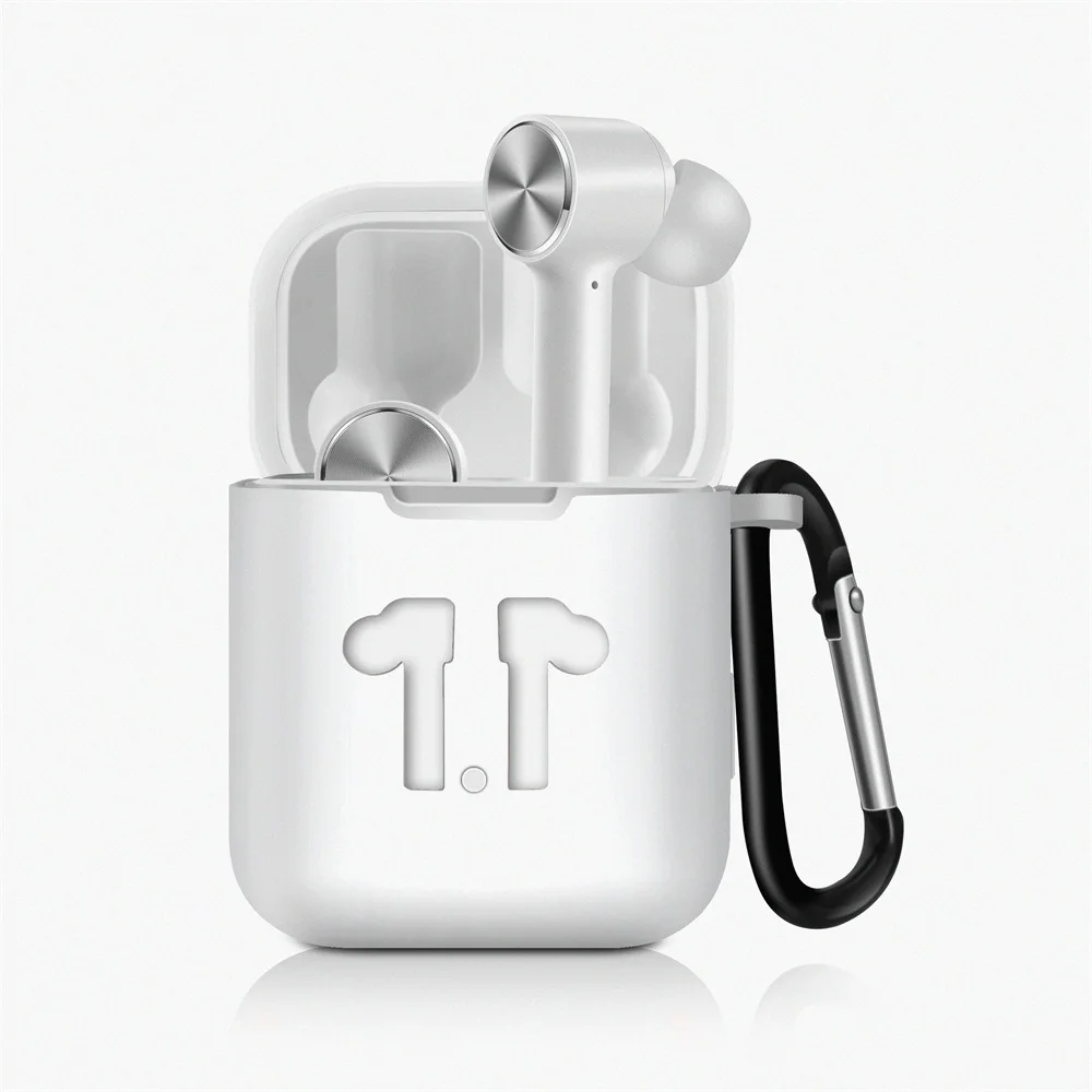 Силиконовый чехол для Xiaomi Airdots Pro Наушники защитный чехол для Xiaomi Air TWS гарнитура зарядная коробка с карабином сумка с крючком
