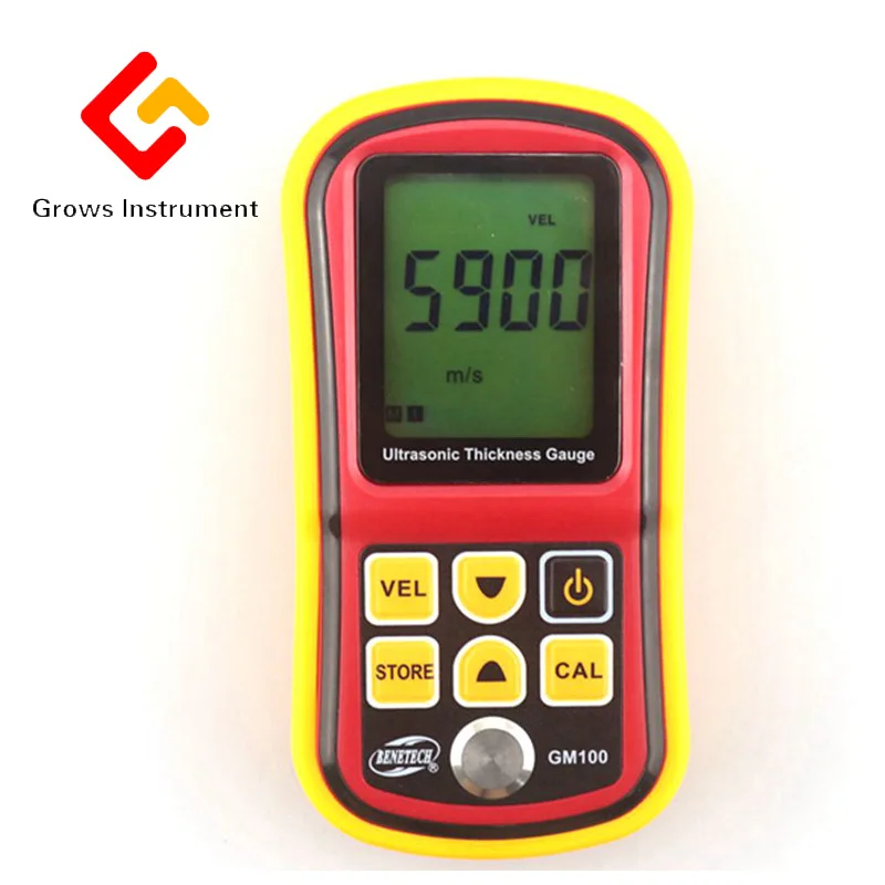 

Ультразвуковой измеритель толщины GM100 измерительный прибор ширины металла 1,2 ~ 220 мм (сталь) Звуковой Измеритель диагностический инструмент