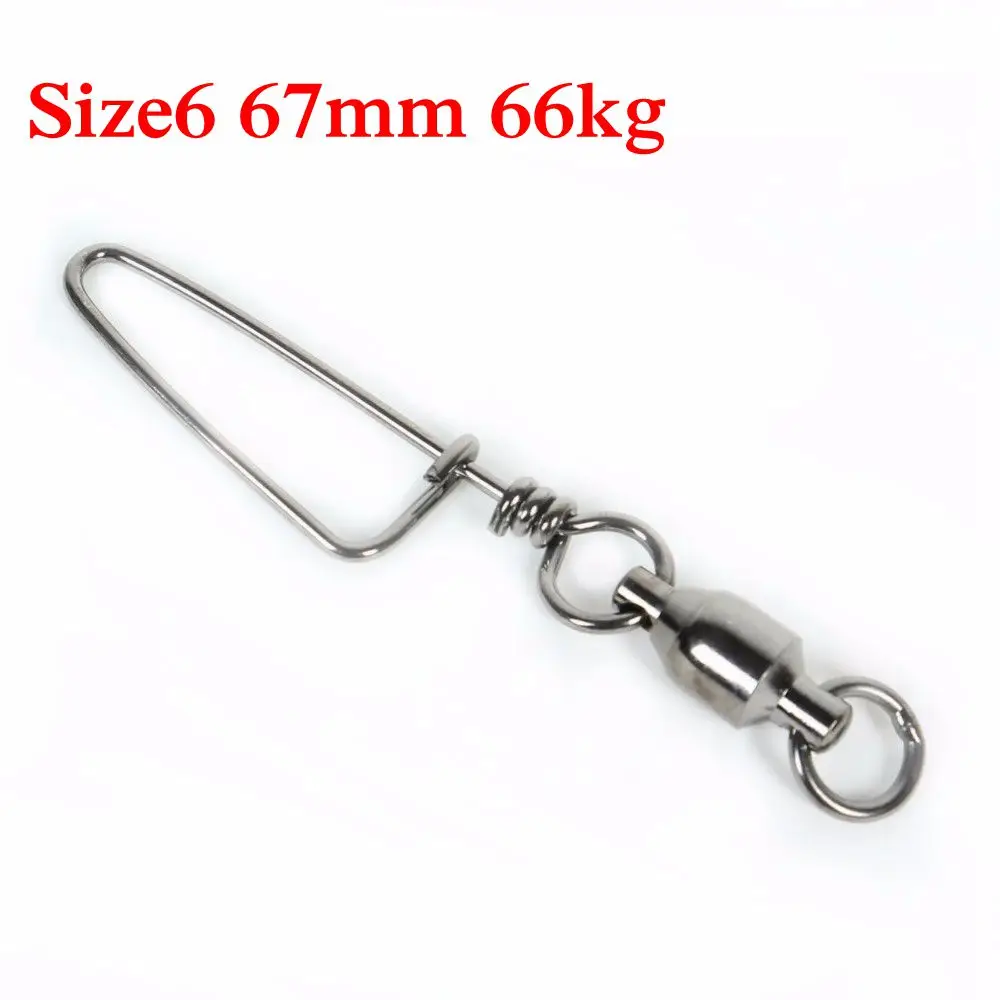 Size 6 10 шт./лот, рыболовные Вертлюги, Поворотный соединитель, шариковый подшипник, кривой тип, булавки из нержавеющей стали, рыболовные аксессуары - Цвет: Size 6