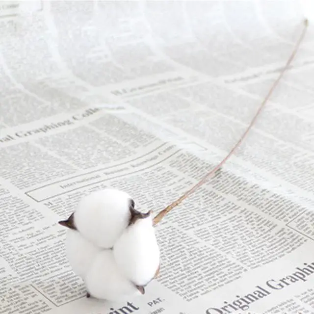 Домашний Свадебный декор одна ветка ручной работы сушеные хлопковые Цветочные