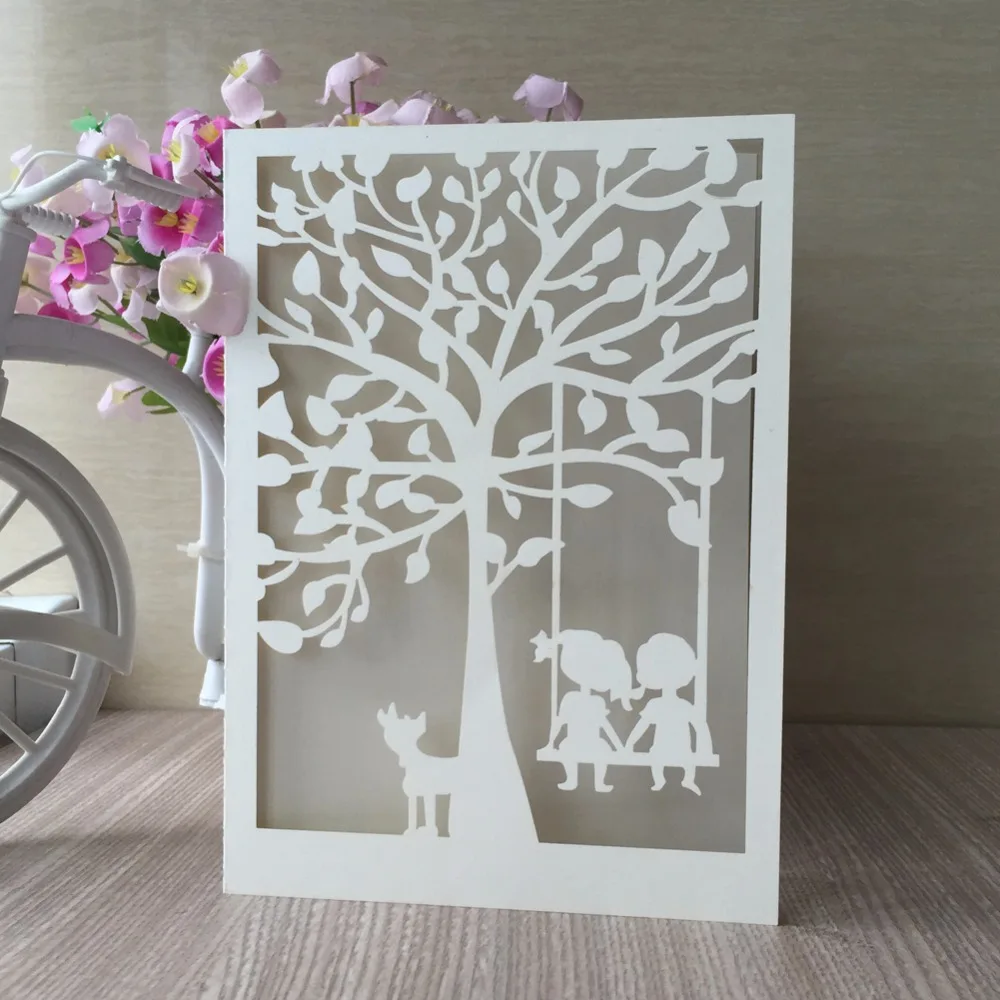 50 шт. новые бумажные ремесла для вечеринки праздника дня рождения дерева