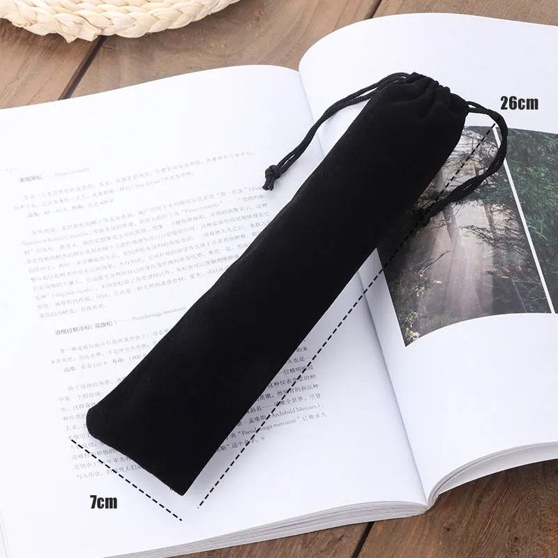 Black bag 1pcs 5 шт питьевой соломы с чистящей щеткой набор многоразовых коротких коктейльных трубок золотые металлические соломинки пищевые сочные вечерние бар набор соломинок - Цвет: Black bag 1pcs