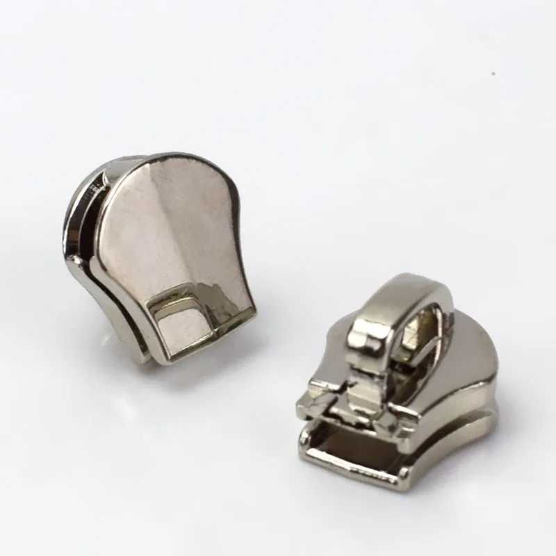 silver 10 шт. 10# экологически чистые не замок Металлические ползунки для молнии для металлической молнии сумка молния голова молния Ремонтный комплект одежды аксессуары KY814 - Цвет: silver