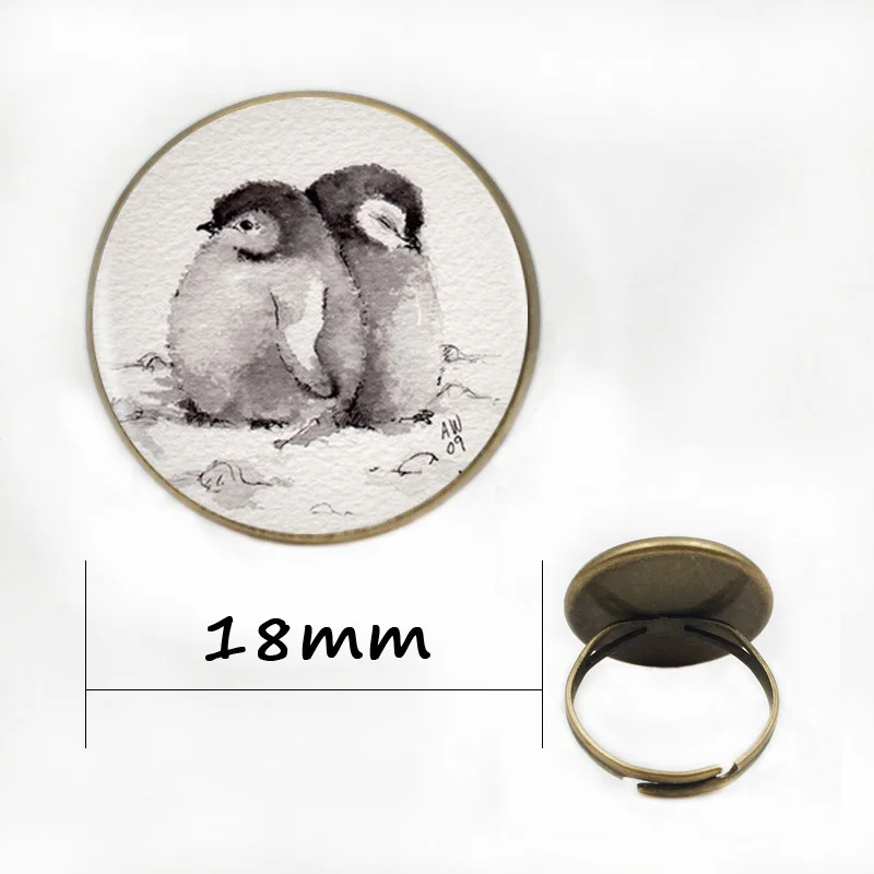 Милое модное ожерелье с маленьким Пингвином из мультфильма женское стеклянное