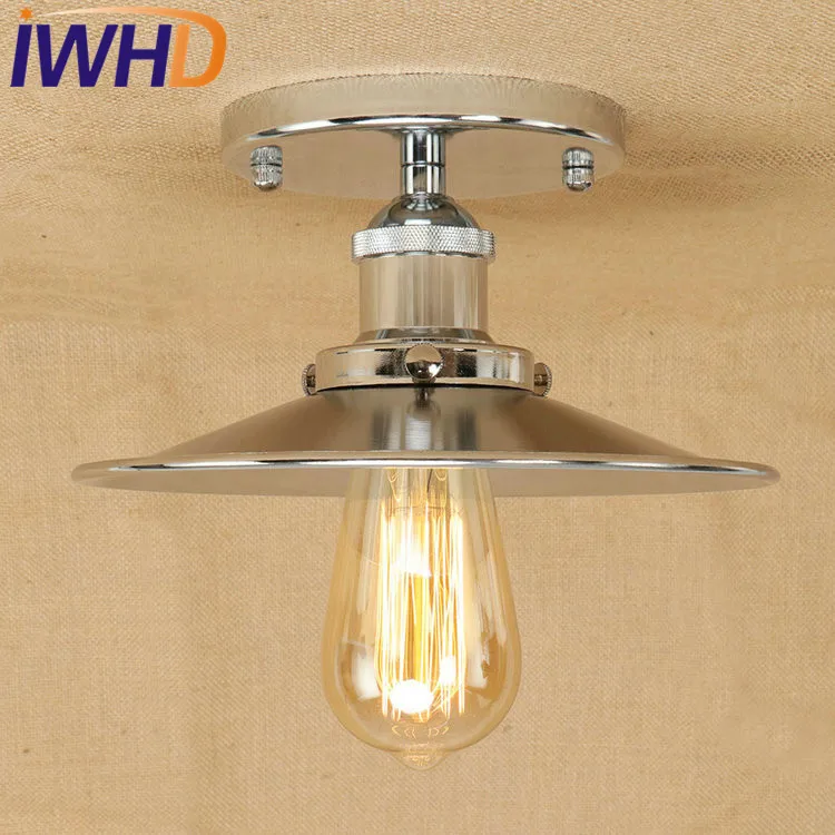 Винтажный Железный потолочный светильник IWHD в стиле лофт для лампочек Эдисона