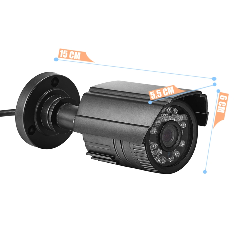 Аналоговая камера BESDER 800 TVL/1000 TVL 24 шт. ИК светодиодная наружная цилиндрическая