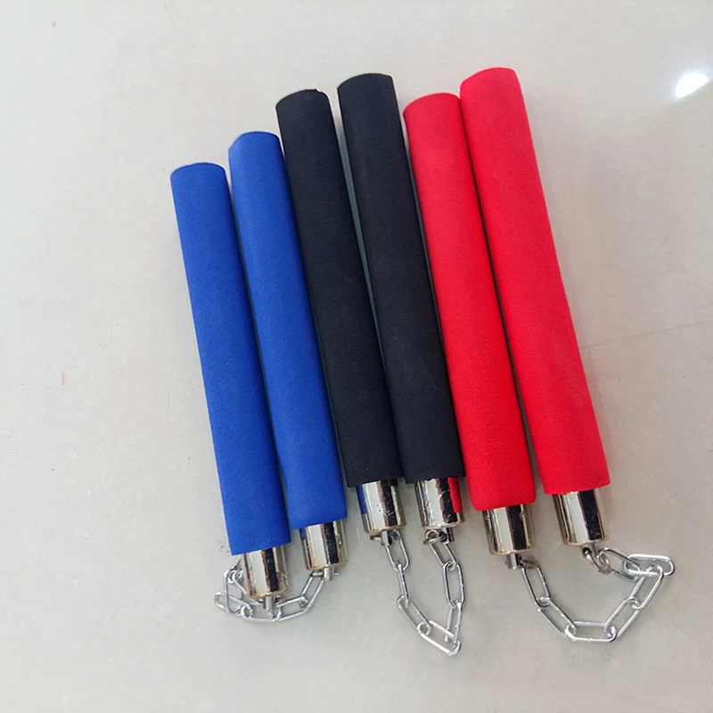Фигурку боевых искусств обучение Пены Мягкий Nunchaku губка каратэ Stick нунчаки ниндзя Magic игрушечные лошадки подарок для детей