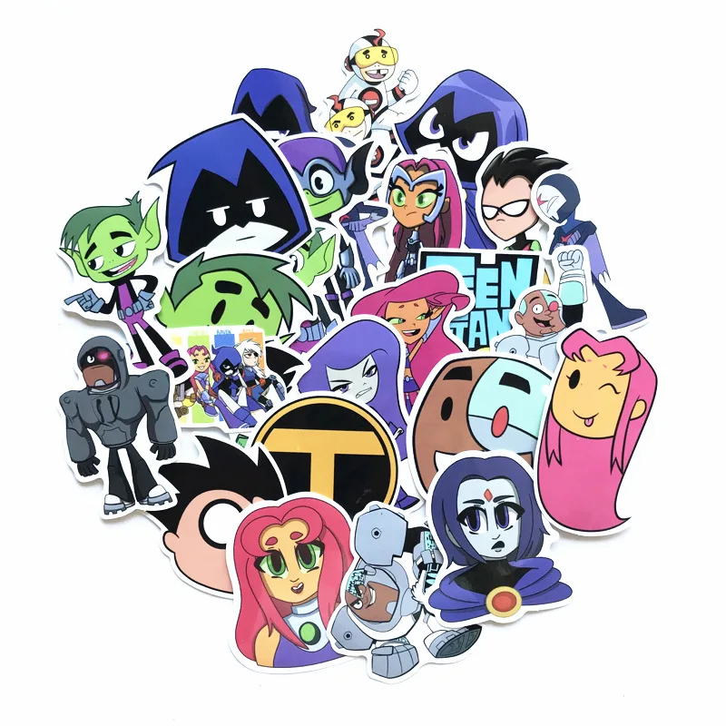 26 шт. наклейка на чемодан Повтор индивидуальность teen Titans атака граффити