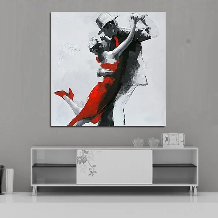 Абстрактные настенные картины ручной росписи абстрактные танцевальные