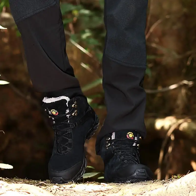 DUDELI новая осенне-зимняя мужская Нескользящая уличная спортивная обувь и шерстяная подкладка Мужская Треккинговая обувь теплая Треккинговая обувь