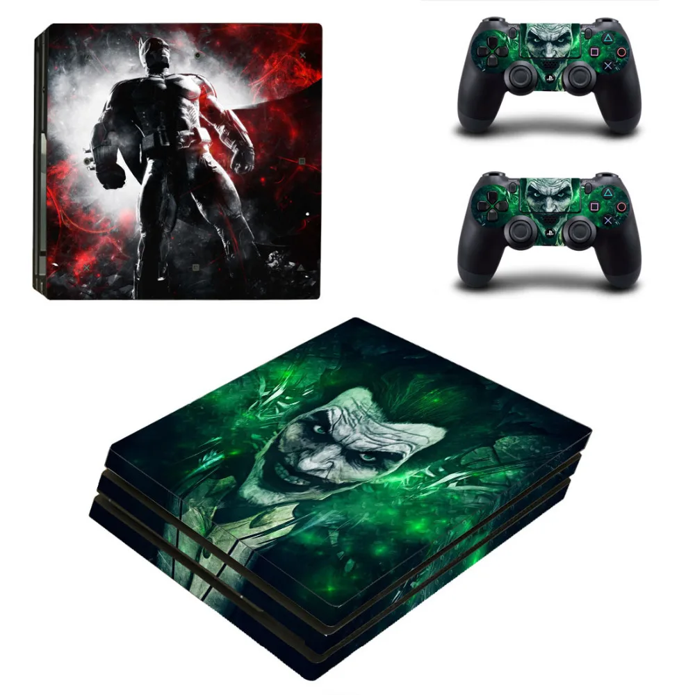DC Бэтмен PS4 Pro кожи Стикеры наклейка для sony PS4 Игровые приставки 4 Pro Slim консоли и 2 джойстик игровой Стикеры s винил