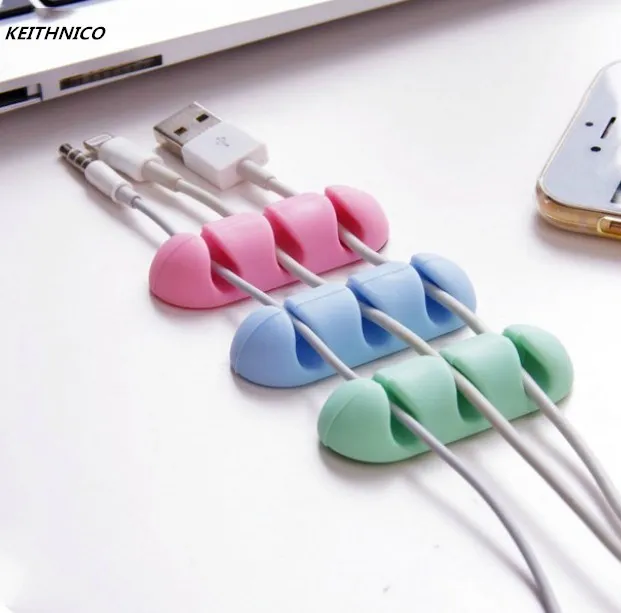 3 шт. Настольный органайзер для намотки кабеля провода зажимы держатель галстука