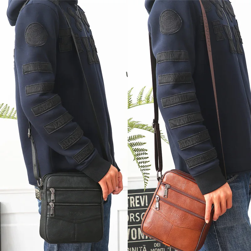 

Cow Genuine Leather Messenger Bags Men Travel Business Shoulder bag handbag Vintage Crossbody Bags Male Leather Bags