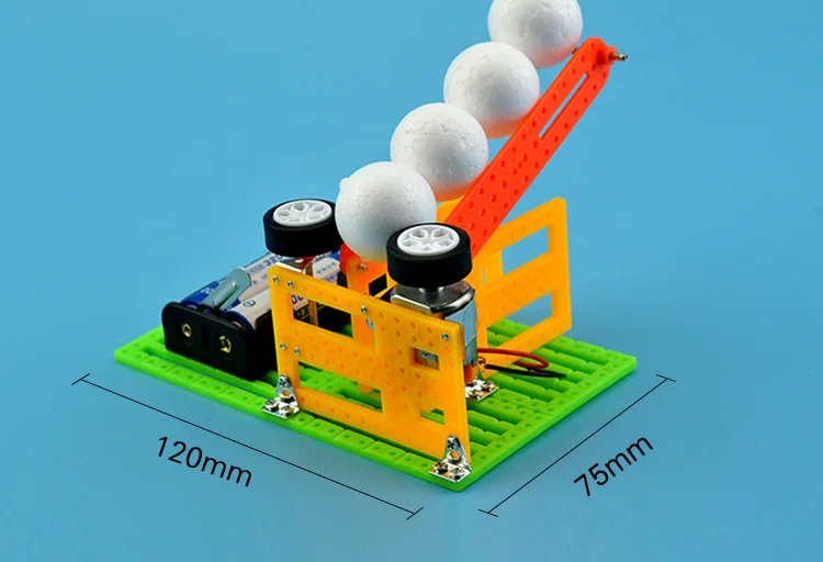 

Mini Automatic Pitching Machine Student Creative Material Kit Kids Scientific Experiments Toys Set Cool Gift for boy