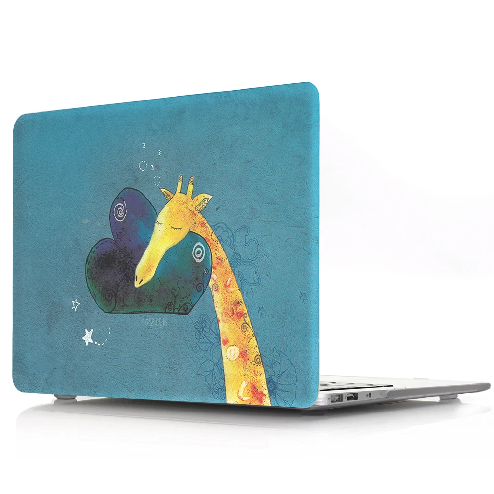 Новинка 2019 Жесткий Чехол для ноутбука с рисунком + чехол клавиатуры Macbook Air 11 13 Pro