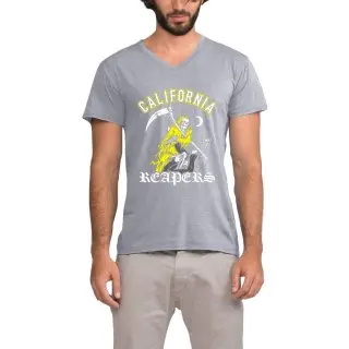 Платье Высокое качество хлопковые футболки Для мужчин короткий рукав v образным