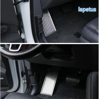 lapetus left foot rest footrest pedal decoration cover trim fit for porsche cayenne 2018 2022 interior kit stainless steel