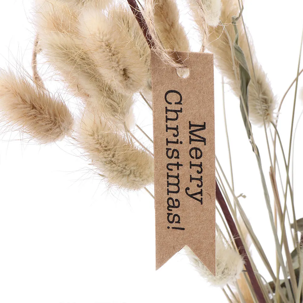 100 шт./компл. крафт Бумага упаковка бирки Рождественский подарок карты строка