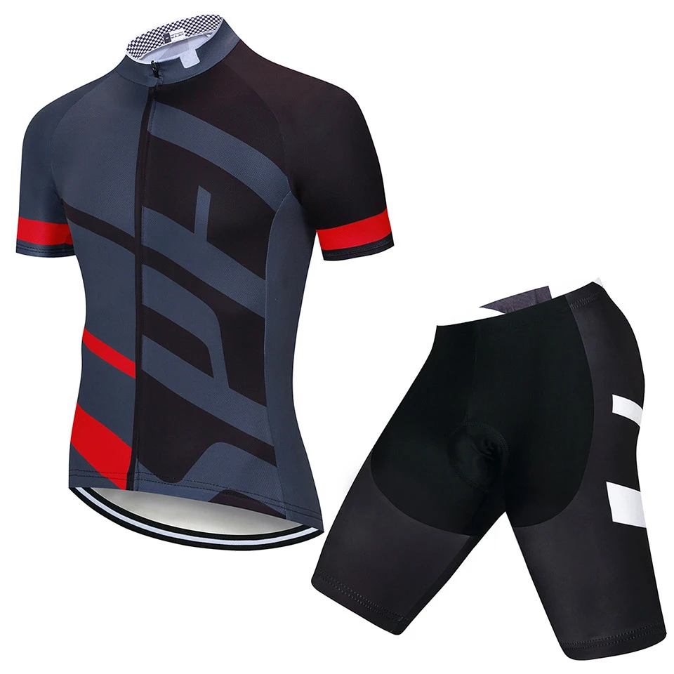 Лето Велоспорт Джерси короткий рукав велосипедный набор одежда ropa Ciclismo uniformes Cycle Clothes Maillot Bib Shorts - Цвет: Jerseys and pants