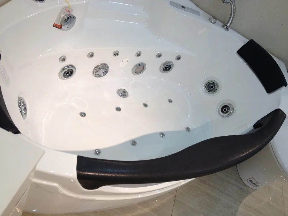 Настенный угловой стекловолокно акриловое джакузи треугольная гидромассажная