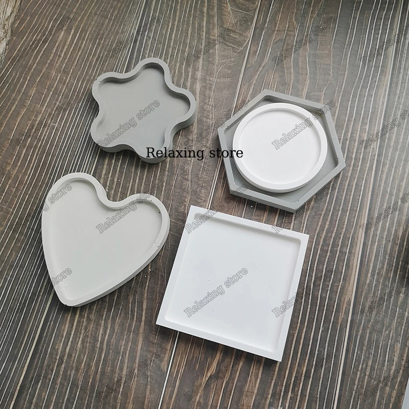 Форма силиконовая Шестигранная для бетона Круглый квадратный подсвечник