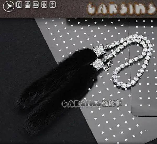 1 шт. подвеска для папы Vip авто удача белый черный норковый кристалл ремешок