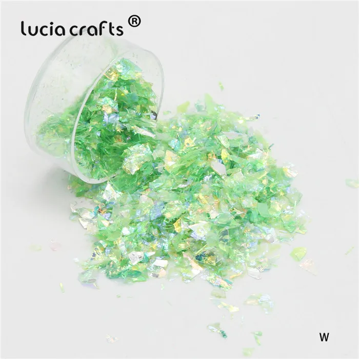 C2 Green 10g Lucia ремесла мульти варианты пластик неправильной формы красочные свободные блестки DIY маникюр хлопья гвоздь Искусство Декор конфетти D0210 - Цвет: C2 Green 10g