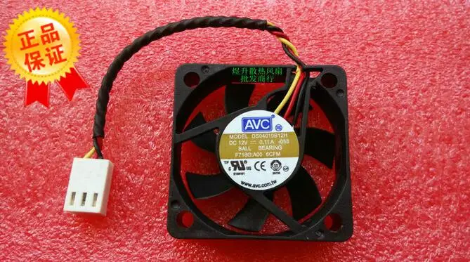 Оригинальный AVC 4010 DC12V 0.11A 40*40*10 мм DS04010B12H 3-проводной скоростной вентилятор
