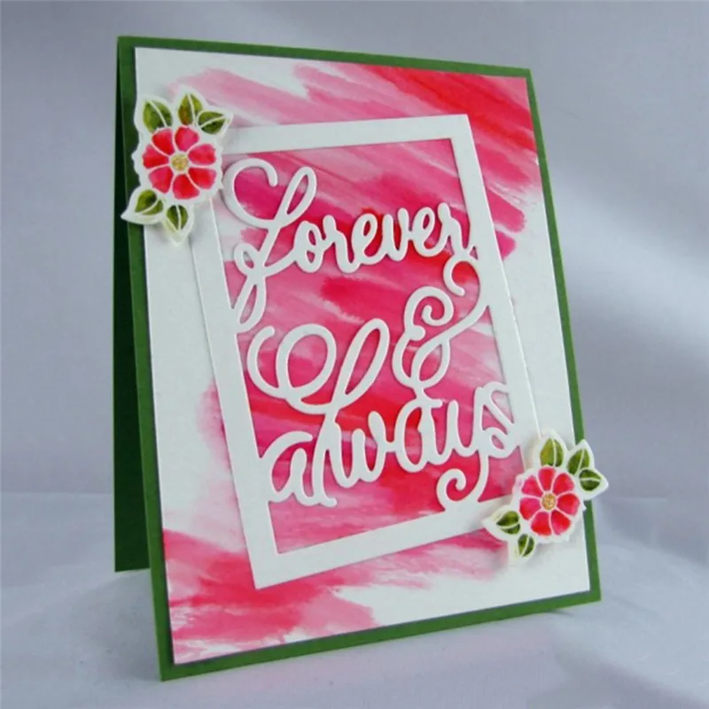 InLoveArts Metal Stencil forever always Word Dies Letters Cutting Die for DIY Scrapbooking Card Album Embossing Crafts Cut | Дом и сад