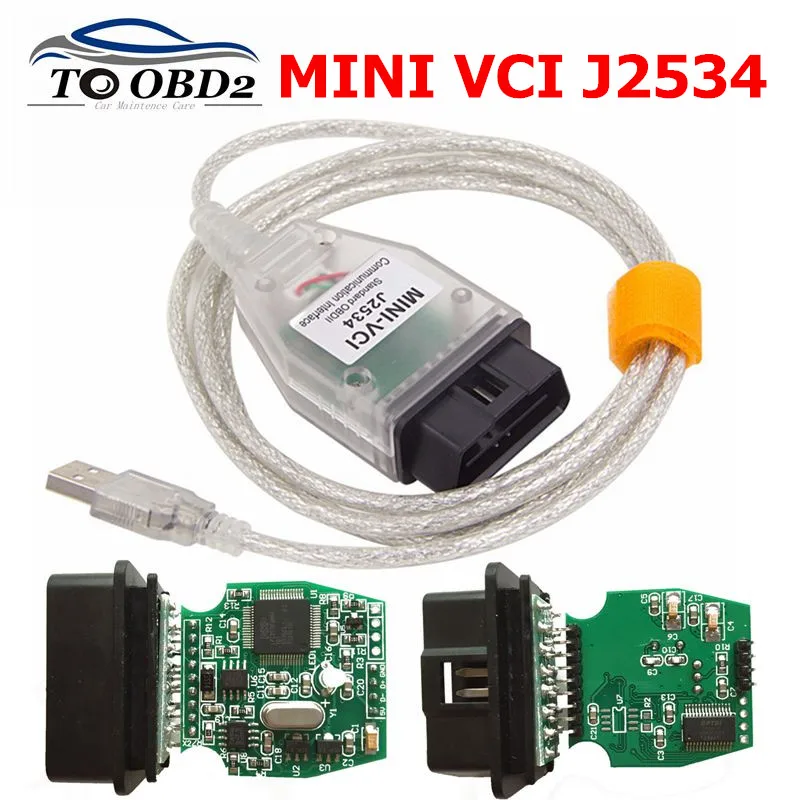 V14.20.019 MINI VCI FT232RL Chip FOR TOYOTA TIS Techstream Single Cable For Toyota TIS MINI VCI J2534 Diagnostic Tool